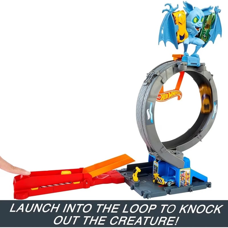 Mattel Games Mattel - Hot Wheels City Bat Loop Attack Track Playset - HTN78 - Image 2